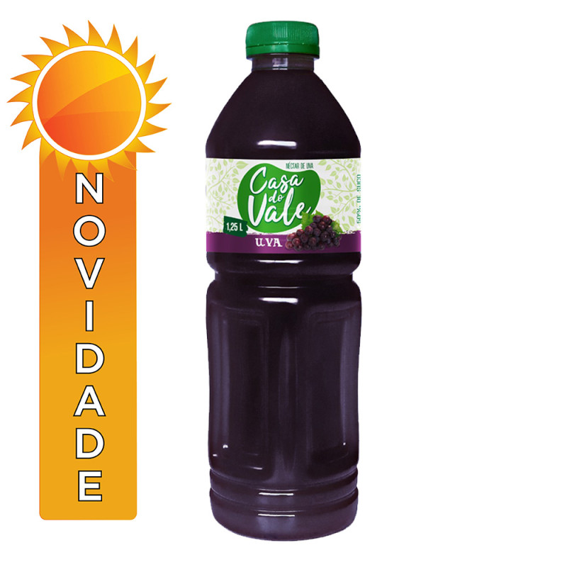 SUCO NÉCTAR CASA DO VALE 1,250ML UVA - CX COM 6 UN