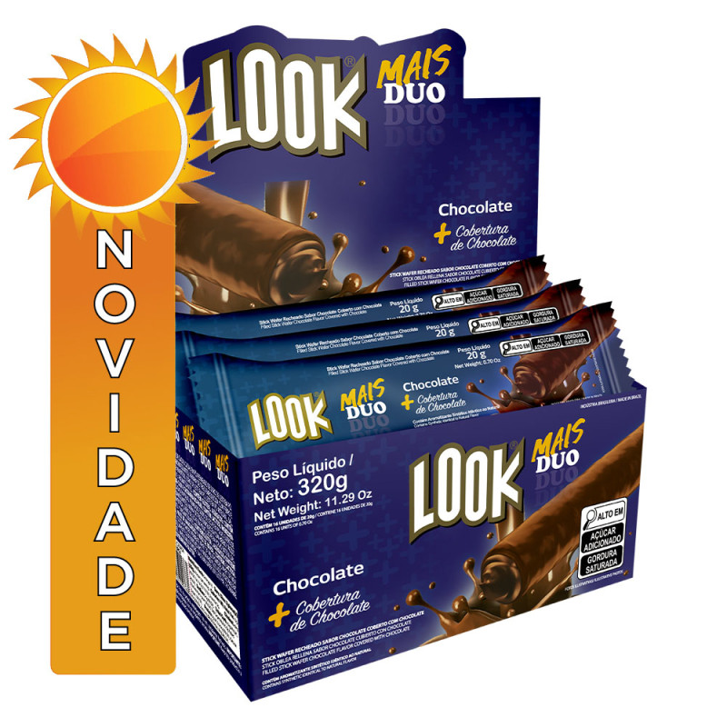 CHOCOLATE LOOK MAIS DUO ITAMARATY 20GR CHOCOLATE - DP COM 16 UN