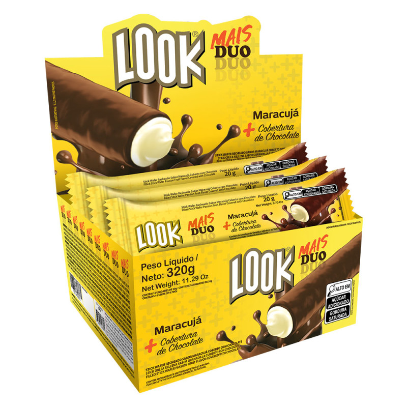 CHOCOLATE LOOK MAIS DUO ITAMARATY 20GR MARACUJÁ - DP COM 16 UN