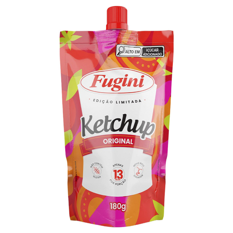 KETCHUP SACHÊ BICO FUGINI 180GR TRADICIONAL - CX COM 32 UN