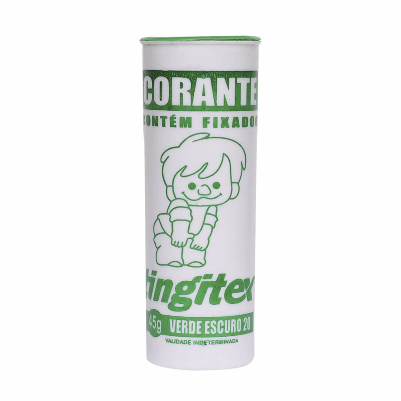 CORANTE PARA ROUPA TINGITEX 45GR VERDE ESCURO - PC COM 6 UN