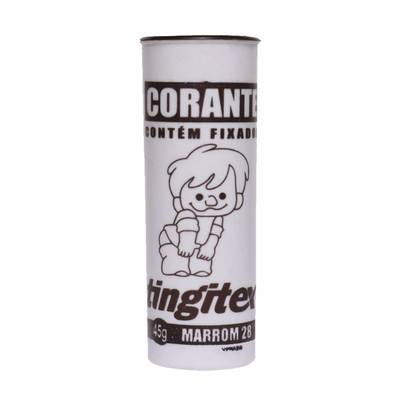 CORANTE PARA ROUPA TINGITEX 45GR MARROM - PC COM 6 UN