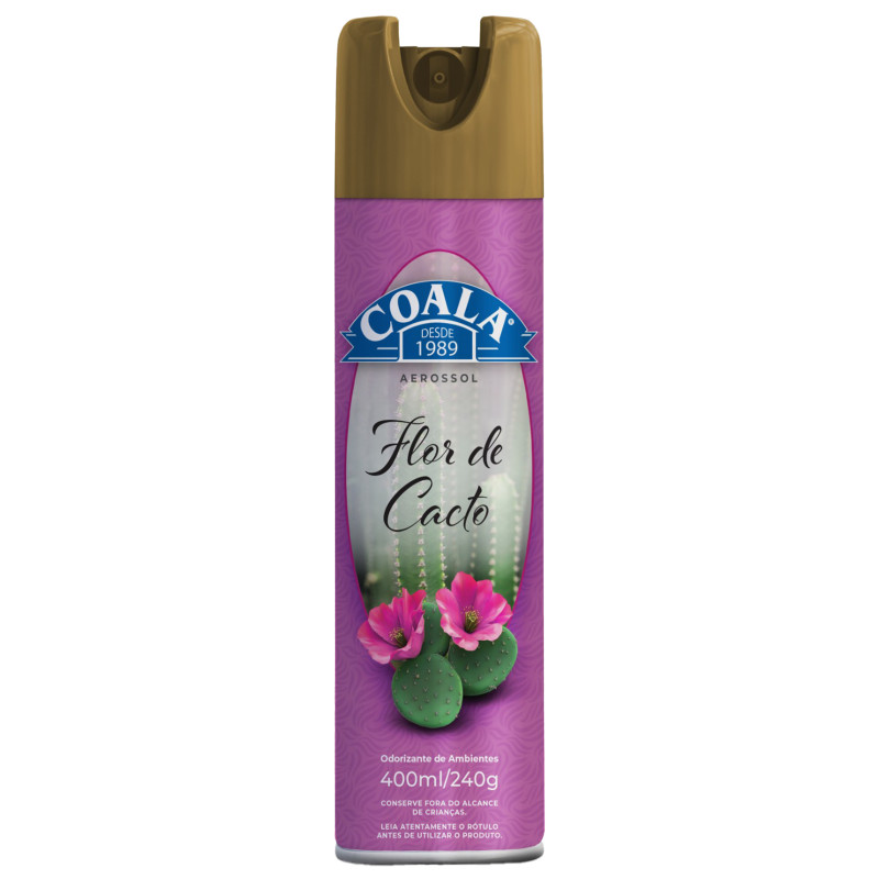 ODORIZANTE DE AMBIENTE AEROSOL COALA 400ML  FLOR DE CACTO - CX COM 6 UN