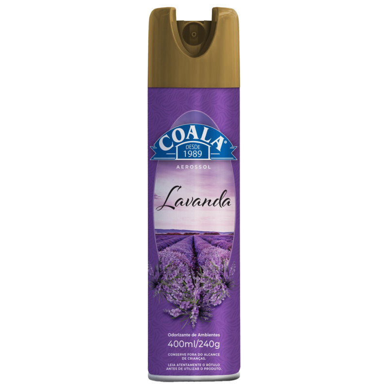 ODORIZANTE DE AMBIENTE AEROSOL COALA 400ML  LAVANDA - CX COM 6 UN