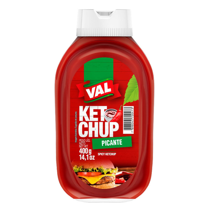 KETCHUP VAL 400GR PICANTE - CX COM 12 UN