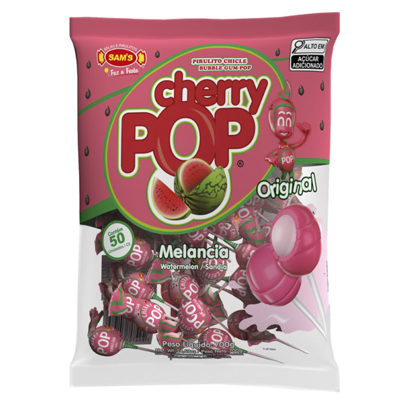 PIRULITO CHERRY POP SAM'S 14GR ORIGINAL MELANCIA - PC COM 50 UN