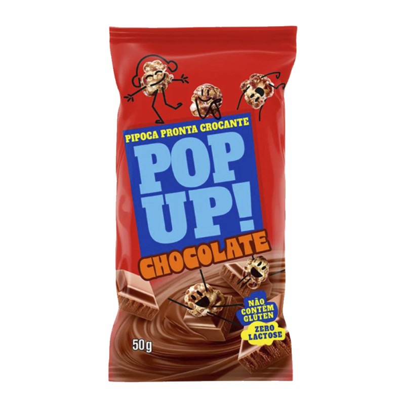 PIPOCA POP UP BEL 50GR CHOCOLATE - CX COM 38 PC