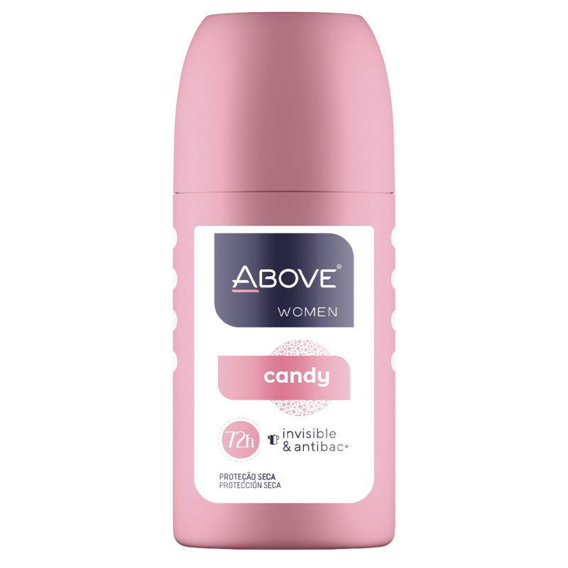 DESODORANTE ROLL-ON ABOVE 72H 50ML CANDY WOMEN - CX COM 12 UN