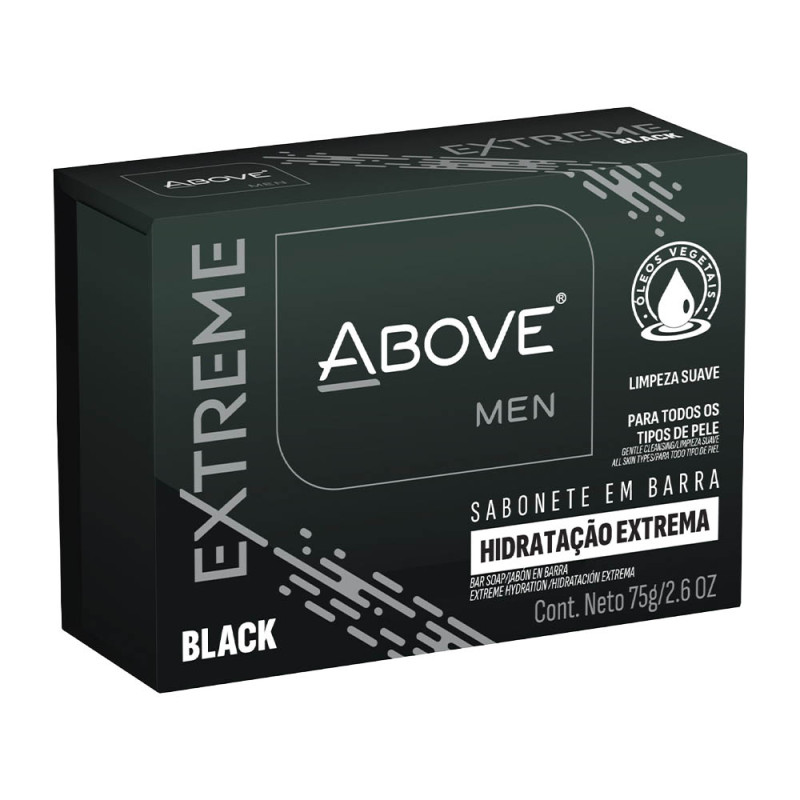 SABONETE ABOVE CREAM 75GR EXTREME BLACK - PC COM 6 UN