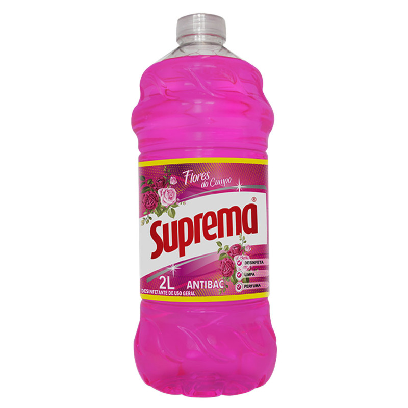 DESINFETANTE SUPREMA 2 LITROS FLORES DO CAMPO - CX COM 6 UN