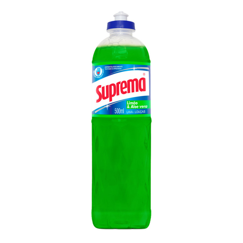 LAVA-LOUÇAS LÍQUIDO SUPREMA 500ML LIMÃO - CX COM 24 UN