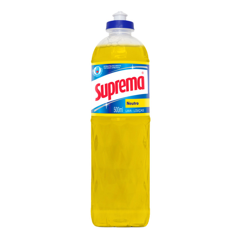LAVA-LOUÇAS LÍQUIDO SUPREMA 500ML NEUTRO - CX COM 24 UN