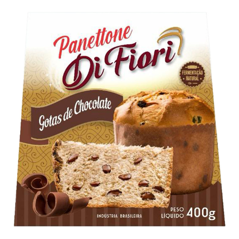 PANETTONE DI FIORI 400GR GOTAS DE CHOCOLATE - UNIDADE