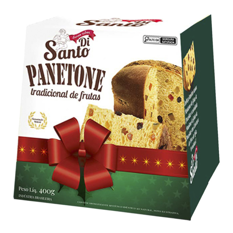 PANETTONE DI SANTO 400GR TRADICIONAL DE FRUTAS - UNIDADE