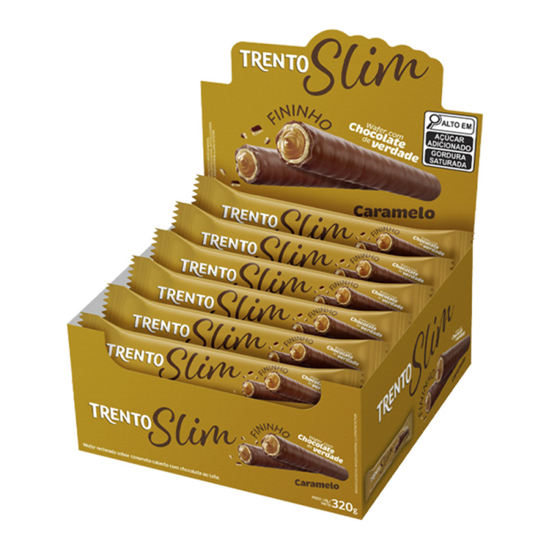CHOCOLATE TRENTO PECCIN SLIM 20GR CARAMELO - DP COM 16 UN