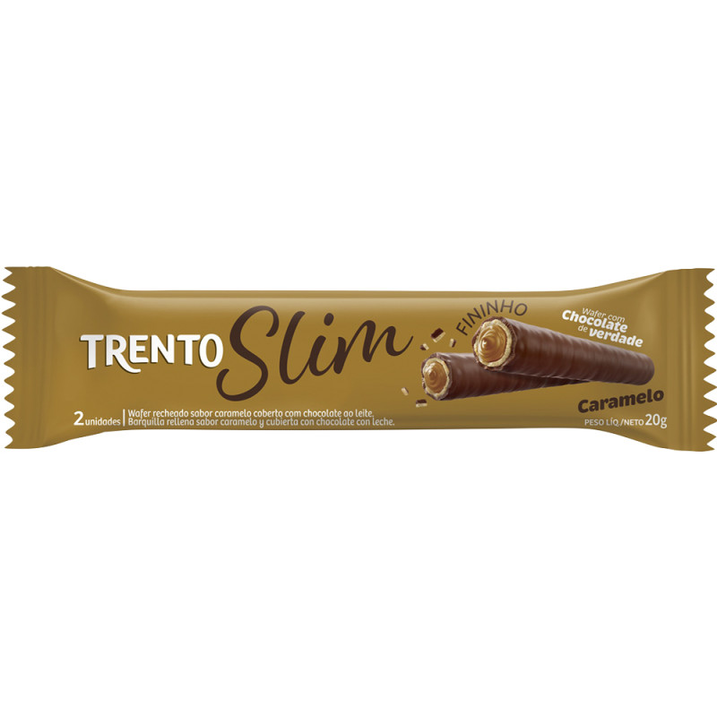 CHOCOLATE TRENTO PECCIN SLIM 20GR CARAMELO - DP COM 16 UN