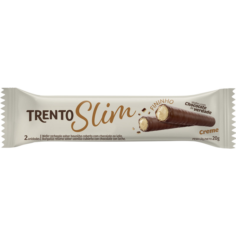 CHOCOLATE TRENTO PECCIN SLIM 20GR CREME - DP COM 16 UN
