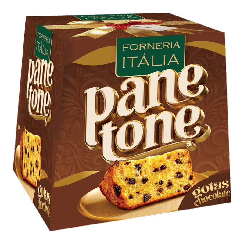 PANETTONE FORNERIA ITÁLIA 300GR GOTAS DE CHOCOLATE - UNIDADE