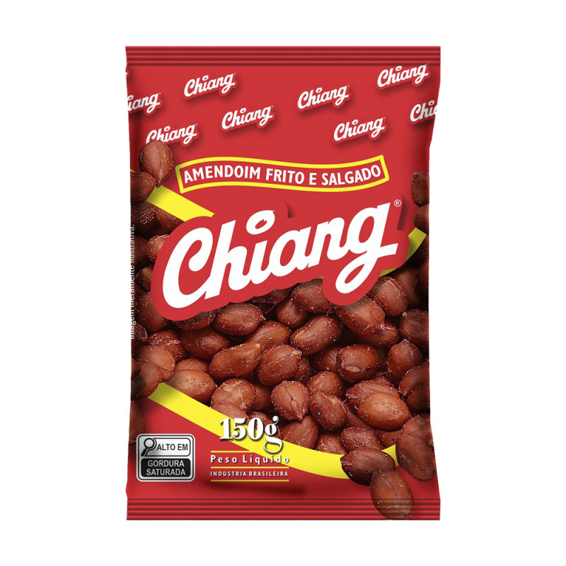 AMENDOIM CHIANG 150GR FRITO E SALGADO - CX COM 12 PC