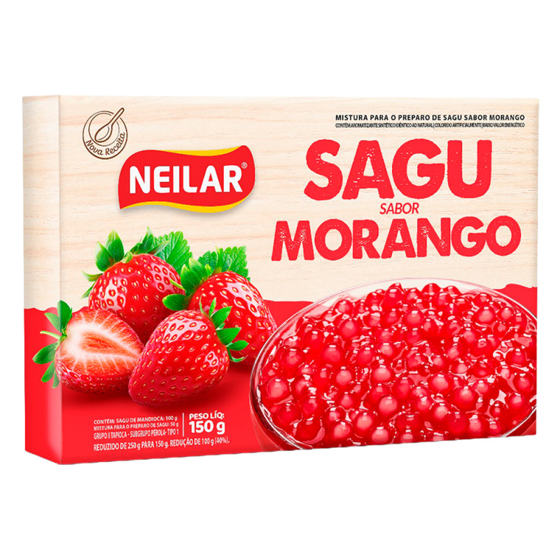 SAGU NEILAR 150GR MORANGO - CX COM 12 UN