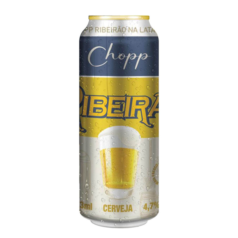 CHOPP RIBEIRÃO 473ML PILSEN LATA - FD COM 12 UN