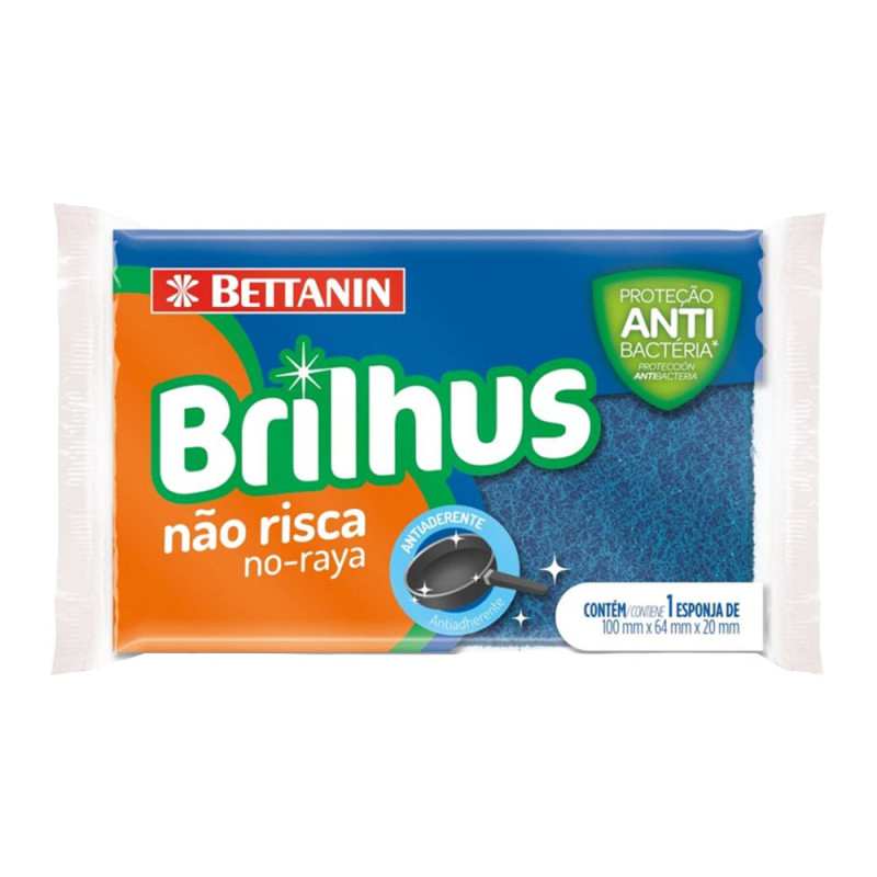 ESPONJA P/ LOUÇA BRILHUS BETTANIN NÃO RISCA - FD COM 60 UN