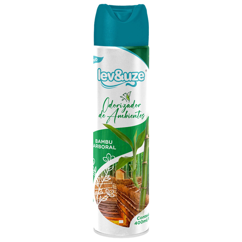 ODORIZANTE DE AMBIENTE LEV&UZE 400ML BAMBU ARBORAL - CX COM 6 UN