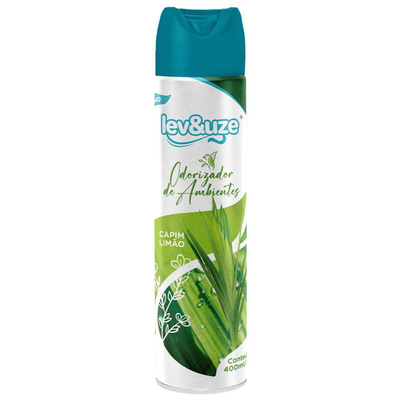 ODORIZANTE DE AMBIENTE LEV&UZE 400ML CAPIM LIMÃO - CX COM 6 UN