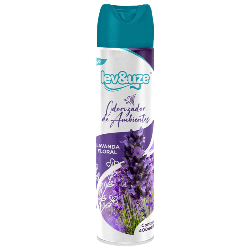 ODORIZANTE DE AMBIENTE LEV&UZE 400ML LAVANDA FLORAL - CX COM 6 UN