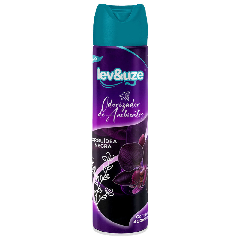 ODORIZANTE DE AMBIENTE LEV&UZE 400ML ORQUÍDEA NEGRA - CX COM 6 UN