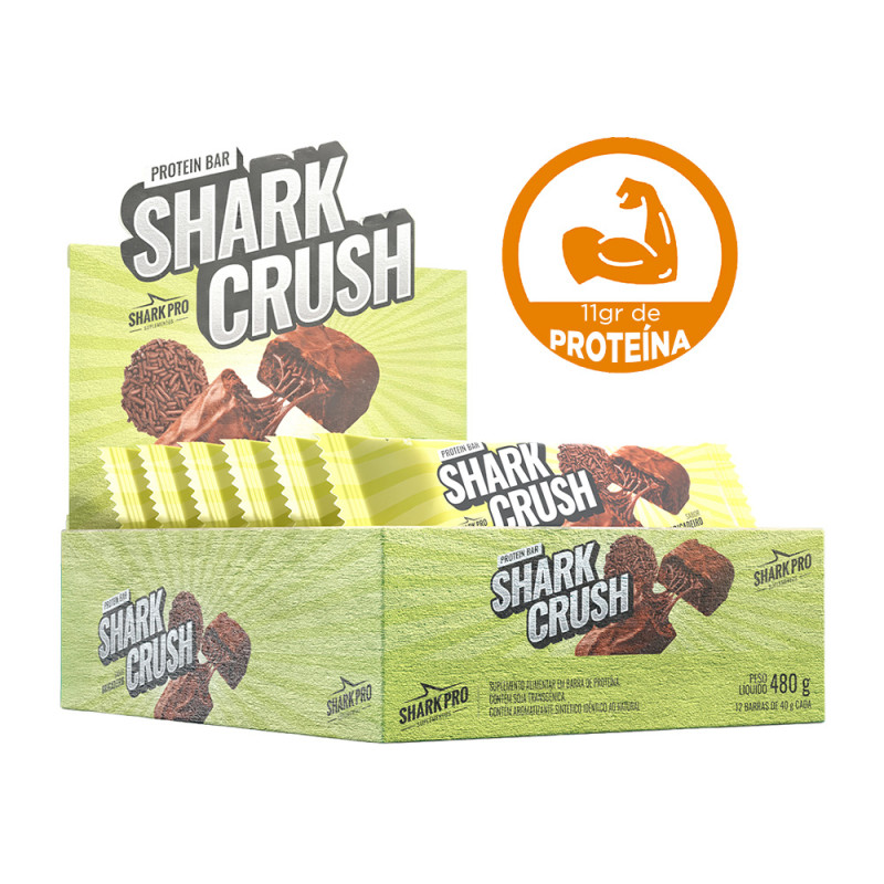 BARRA PROTEICA SHARKCRUSH SHARK PRO 40GR BRIGADEIRO - DP COM 12 UN