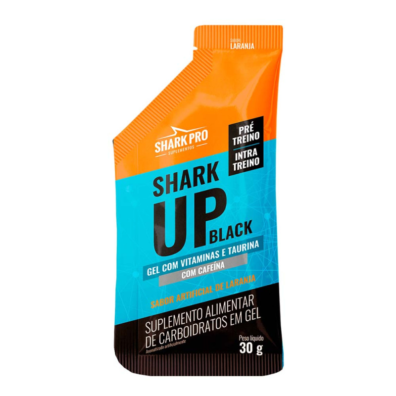PRÉ-TREINO SHARK UP BLACK SHARK PRO GEL 30GR LARANJA - DP COM 10 UN