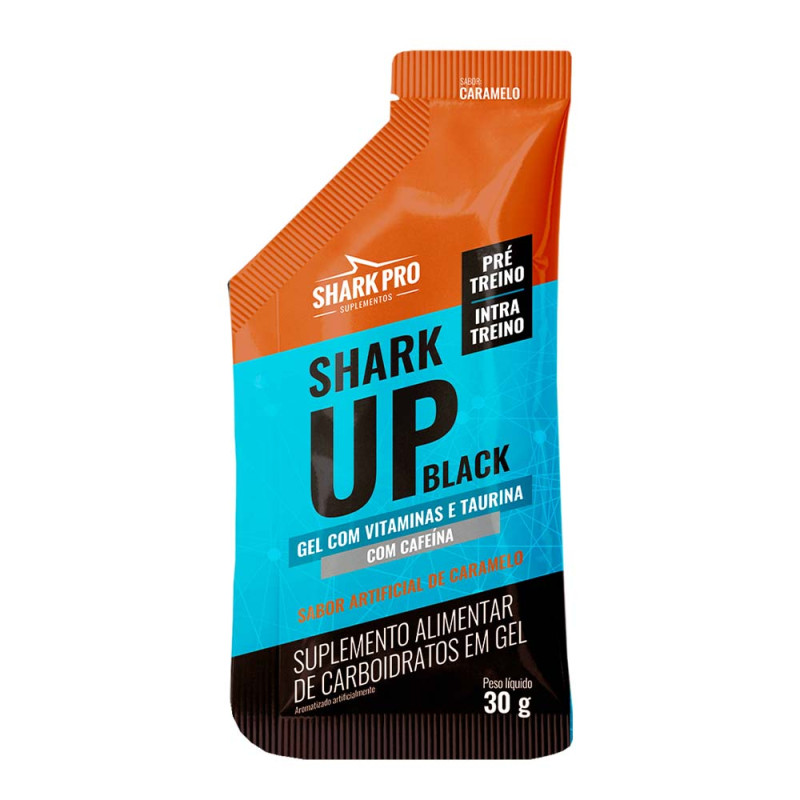 PRÉ-TREINO SHARK UP BLACK SHARK PRO GEL 30GR CARAMELO - DP COM 10 UN