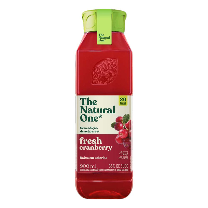 SUCO FRESH NATURAL ONE 900ML CRANBERRY - FD COM 6 UN