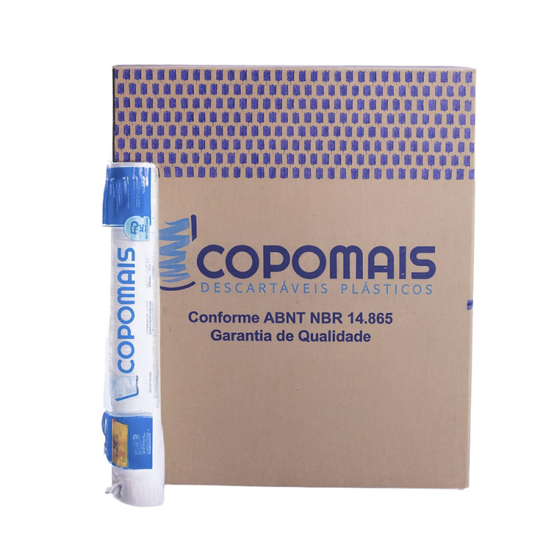 COPO DESCARTÁVEL COPOMAIS 100X50ML BRANCO - CX COM 50 UN