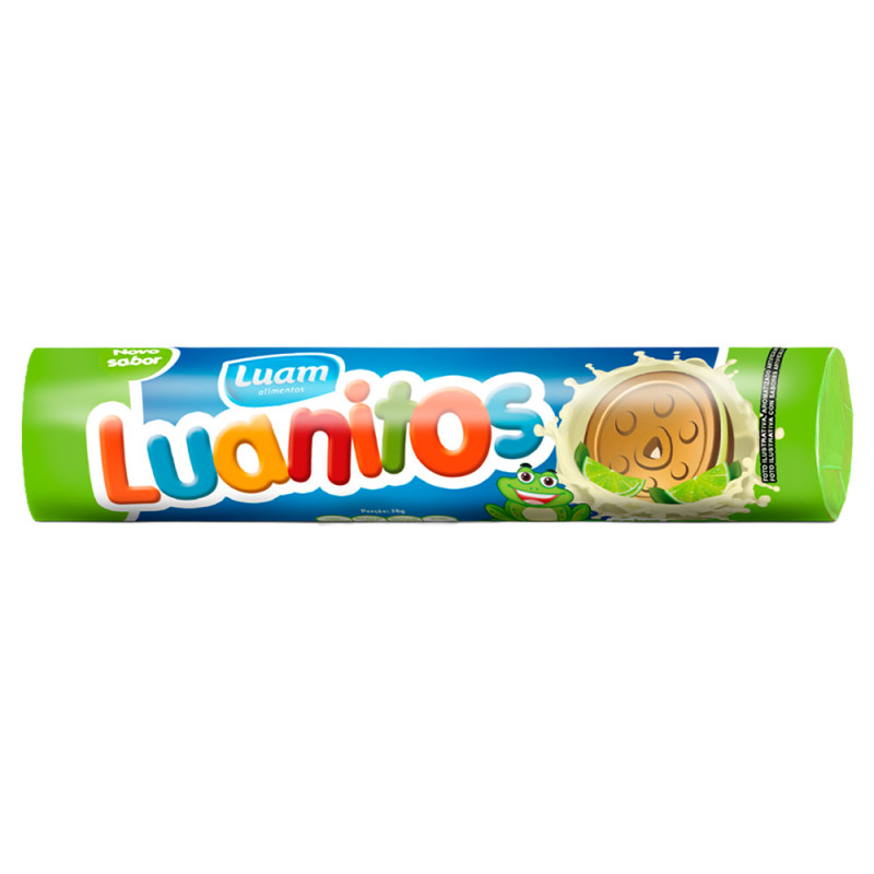 BISCOITO RECHEADO LUANITOS 110GR MOUSSE DE LIMÃO - CX COM 30 UN