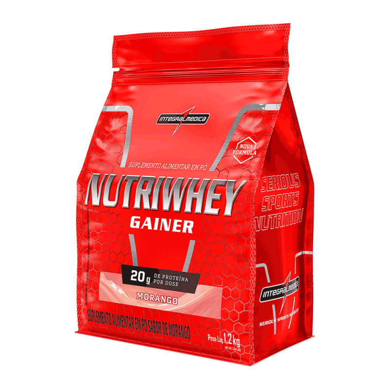 NUTRIWHEY INTEGRALMEDICA POUCH 1,2 KILO MORANGO - UNIDADE