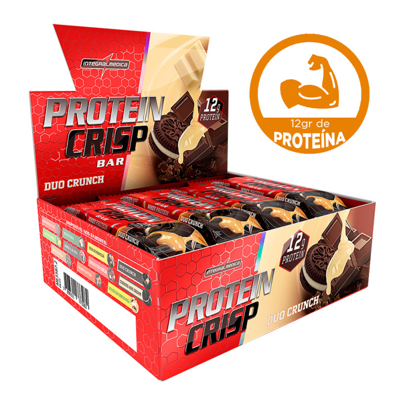 BARRA PROTEIN CRISP INTEGRALMEDICA 45GR DUO CRUNCH - DP COM 12 UN