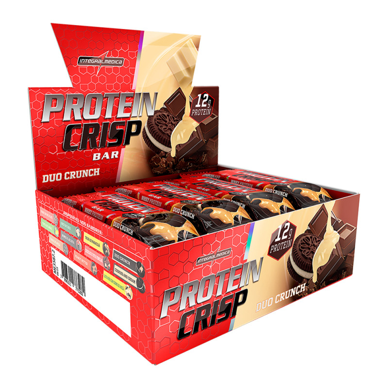 BARRA PROTEIN CRISP INTEGRALMEDICA 45GR DUO CRUNCH - DP COM 12 UN