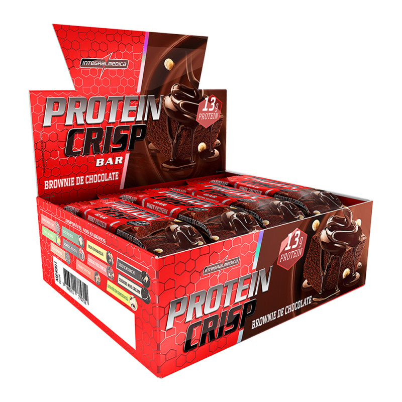 BARRA PROTEIN CRISP INTEGRALMEDICA 45GR BROWNIE DE CHOCOLATE - DP COM 12 UN