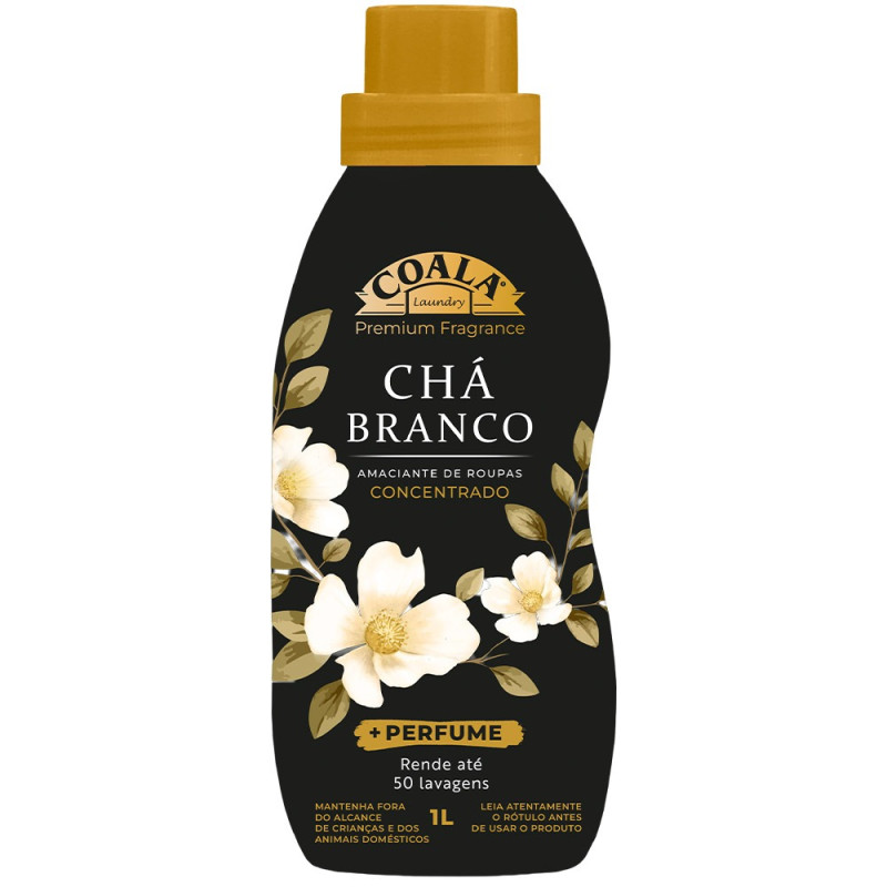 AMACIANTE CONCENTRADO COALA LAUNDRY 1 LITRO CHÁ BRANCO - CX COM 12 UN