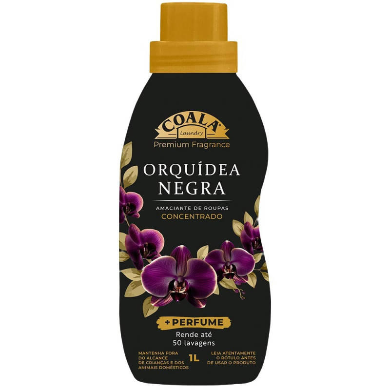 AMACIANTE CONCENTRADO COALA LAUNDRY 1 LITRO ORQUÍDEA NEGRA - CX COM 12 UN