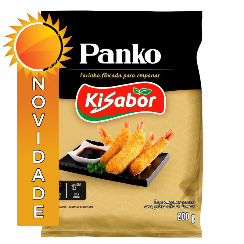 FARINHA FLOCADA PARA EMPANAR KISABOR 200GR PANKO - CX COM 12 PC