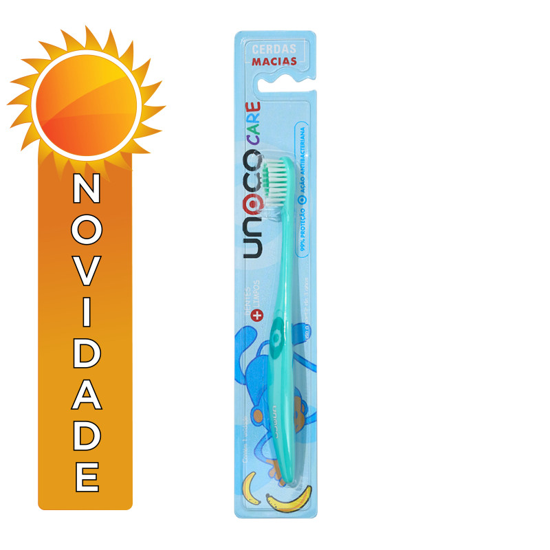 ESCOVA DENTAL INFANTIL UNOCO CERDAS MACIAS CARE - PC COM 12 UN