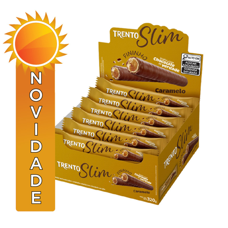 CHOCOLATE TRENTO PECCIN SLIM 20GR CARAMELO - DP COM 16 UN