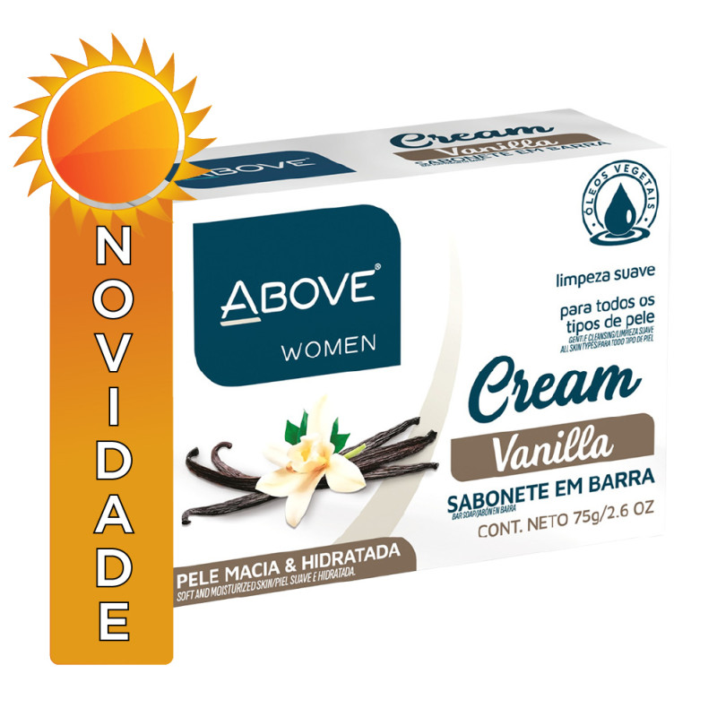 SABONETE ABOVE CREAM 75GR CREAM VANILLA - PC COM 6 UN