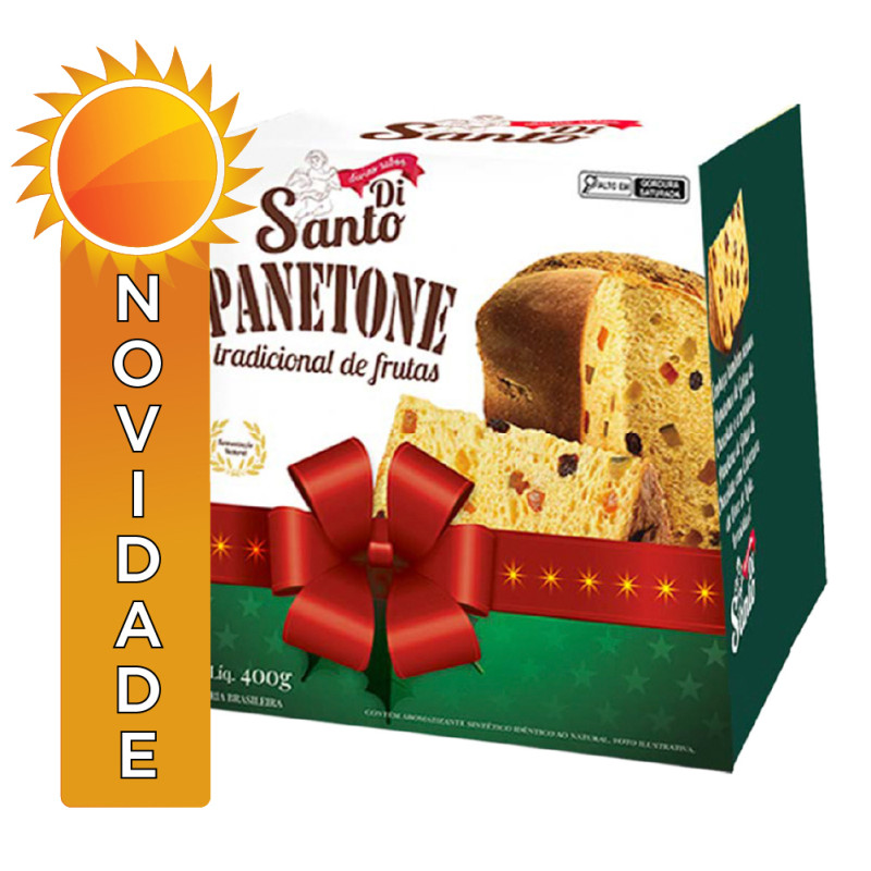 PANETTONE DI SANTO 400GR TRADICIONAL DE FRUTAS - UNIDADE