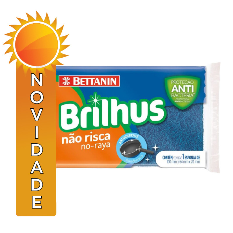 ESPONJA P/ LOUÇA BRILHUS BETTANIN NÃO RISCA - FD COM 60 UN