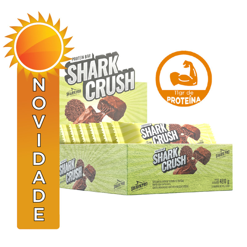 BARRA PROTEICA SHARKCRUSH SHARK PRO 40GR BRIGADEIRO - DP COM 12 UN