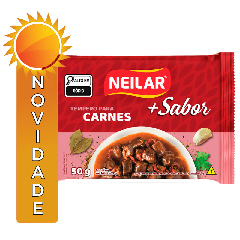 TEMPERO NEILAR MAIS SABOR 50GR CARNE - CX COM 36 UN